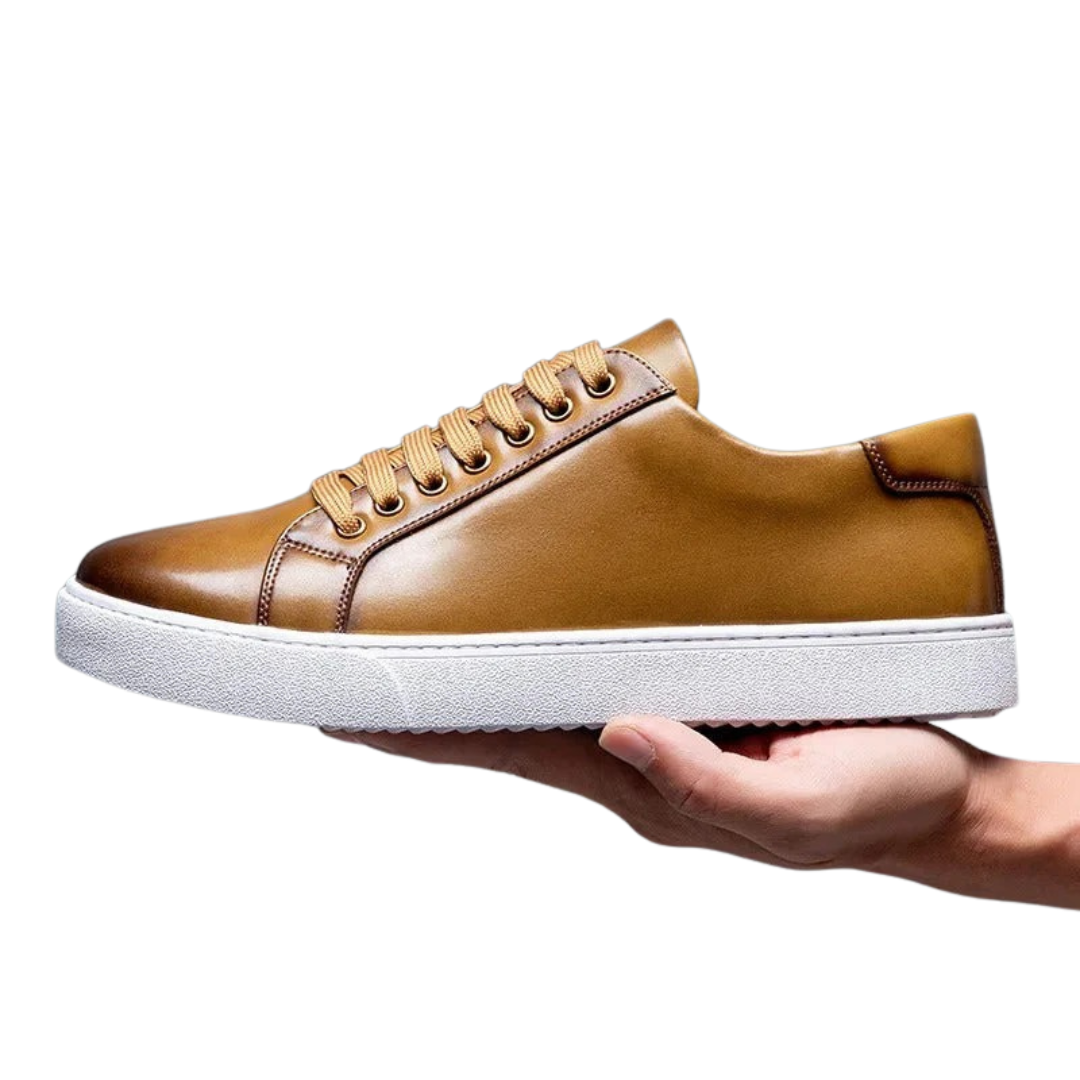 Baskets Homme Basses – Finition Cuir-Look Moderne | Style Casual Chic