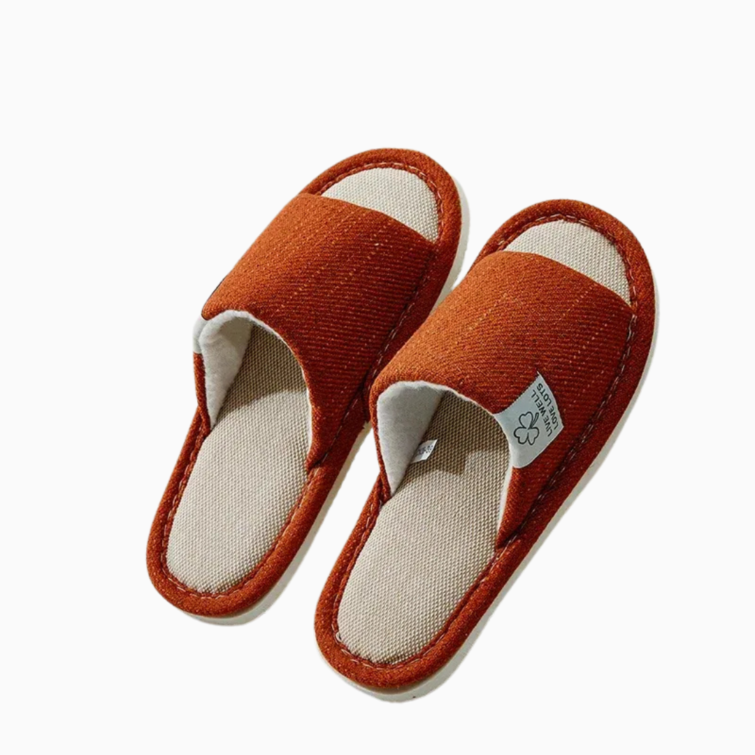 Chaussons ouverts homme textile respirant semelle souple confort maison
