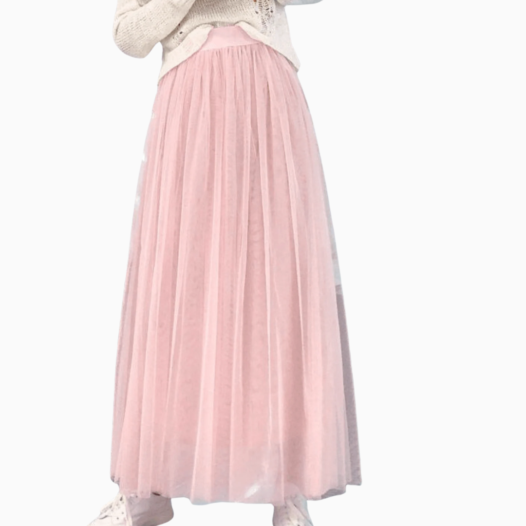 Jupe Longue Tulle Femme – Taille Haute Superposée Fluide | Légère pour les Beaux Jours