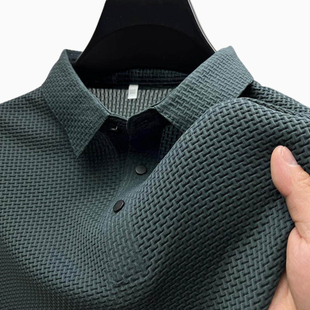 Polo Homme Texturé – Maille Respirante Coupe Moderne | Élégant & Raffiné