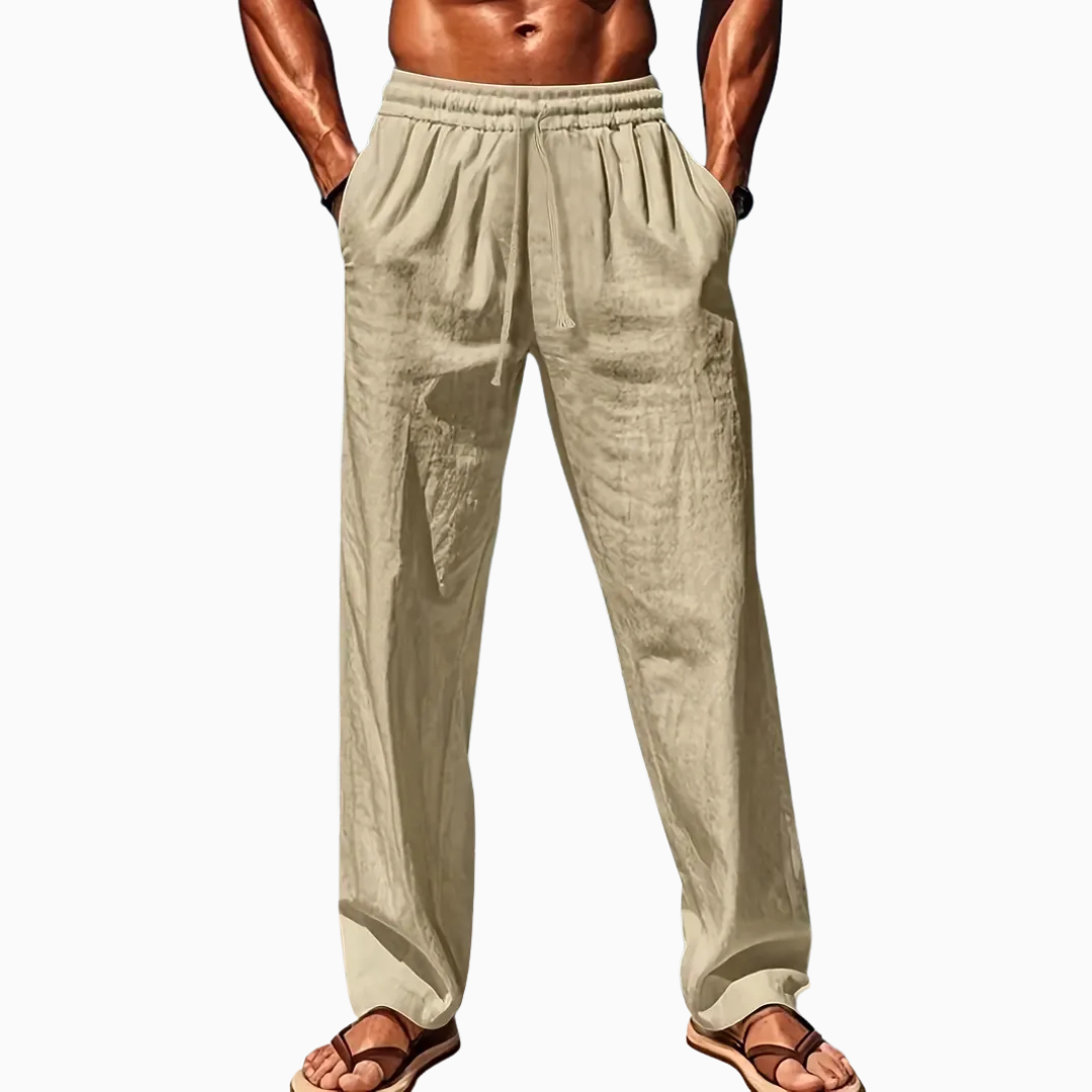 Pantalon Homme Large & Fluide – Taille Élastique Confortable | Élégance au Quotidien