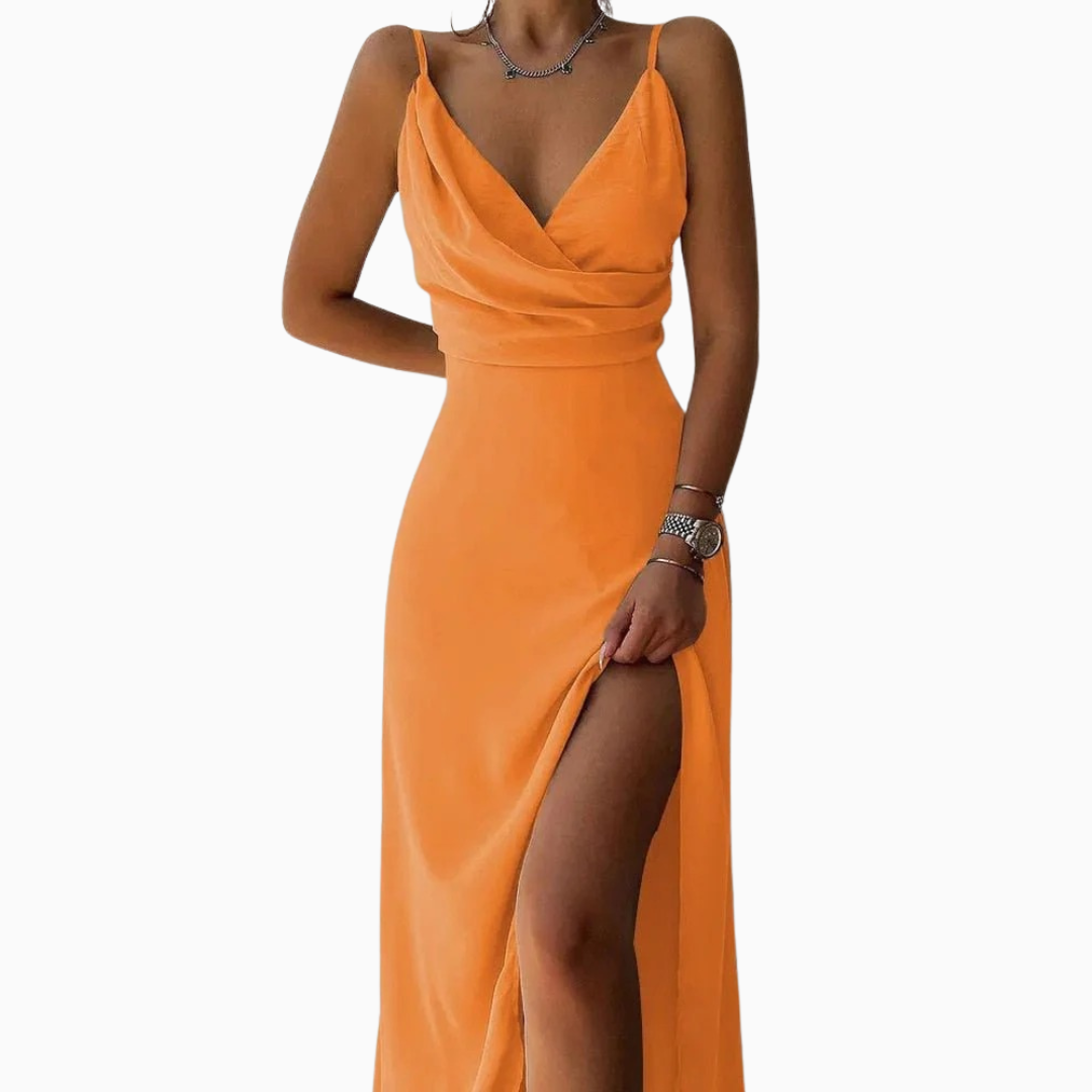Robe Maxi Femme Sans Manches – Imprimé Floral Fente Latérale | Style Estival Chic