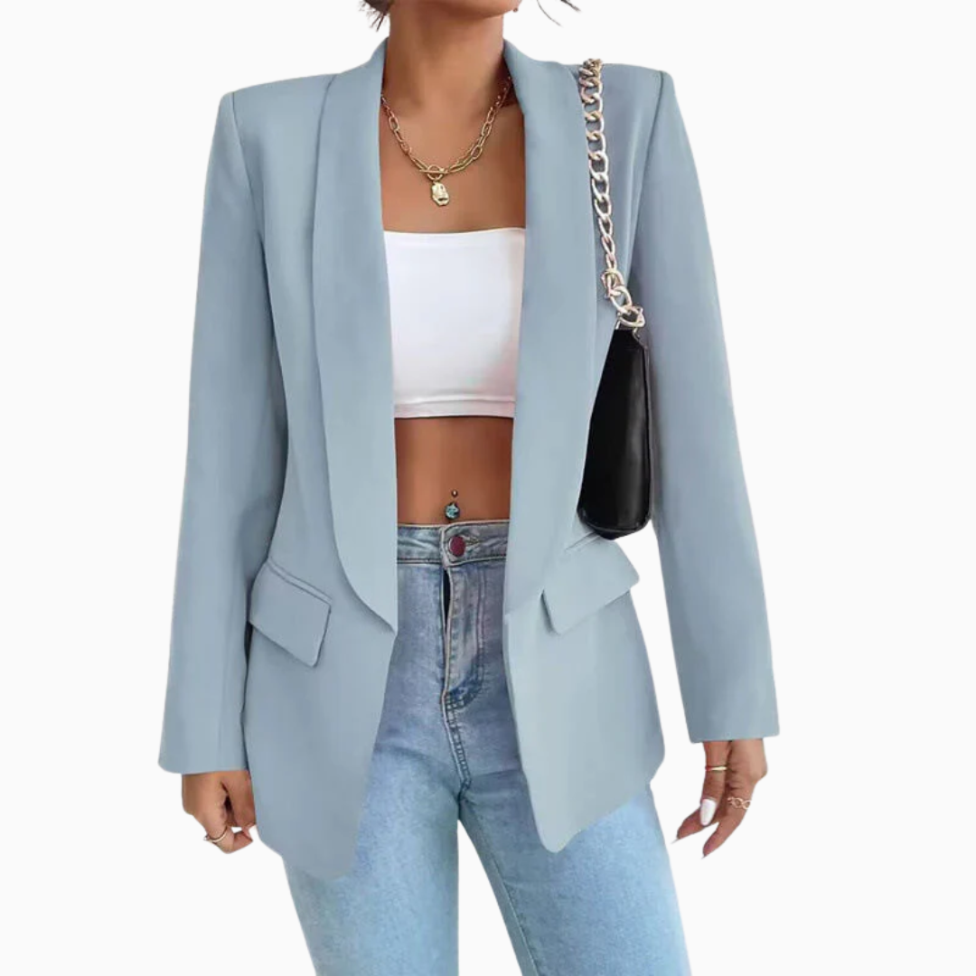 Lina | Blazer femme coupe ajustée ouverte élégante style moderne