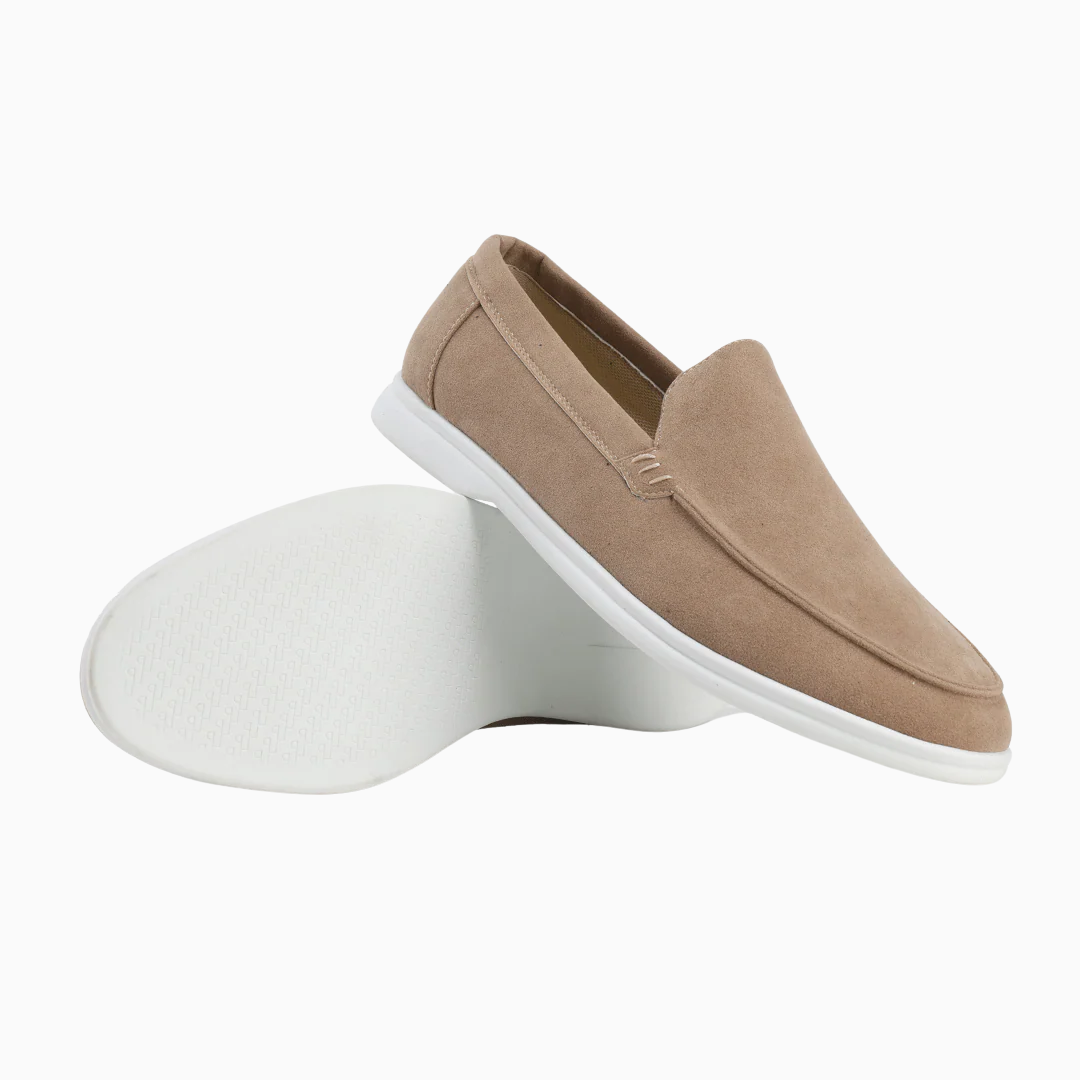 Mocassins Homme Slip-On Suédine – Bout Arrondi Semelle Légère | Casual & Élégant
