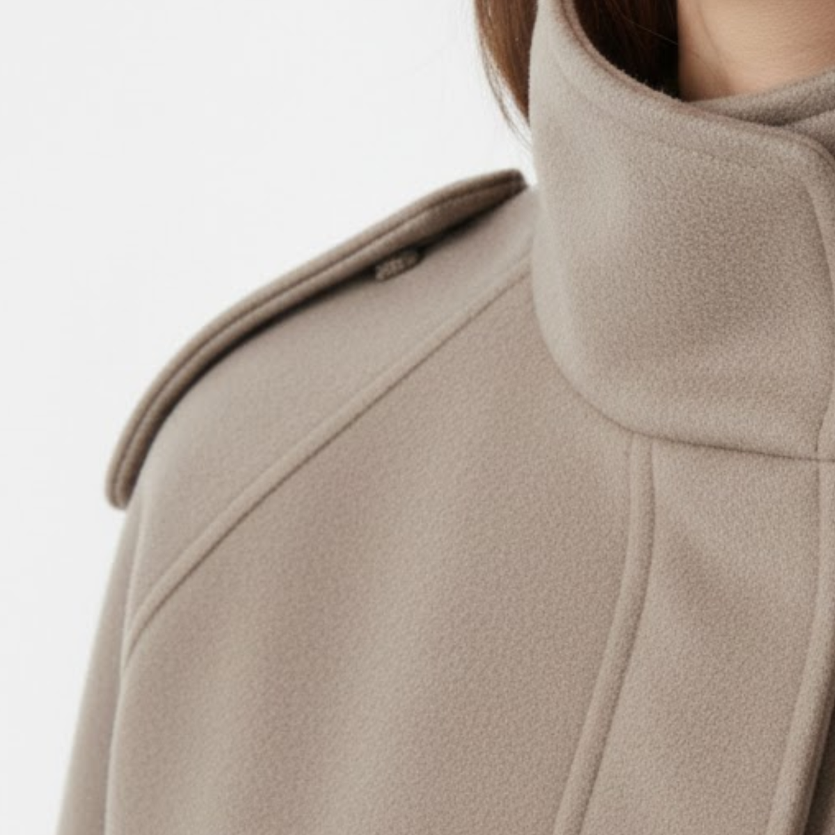 Veste Courte Hiver Femme Mélange de Laine – Manteau Court Col Montant | Style Urbain Chic