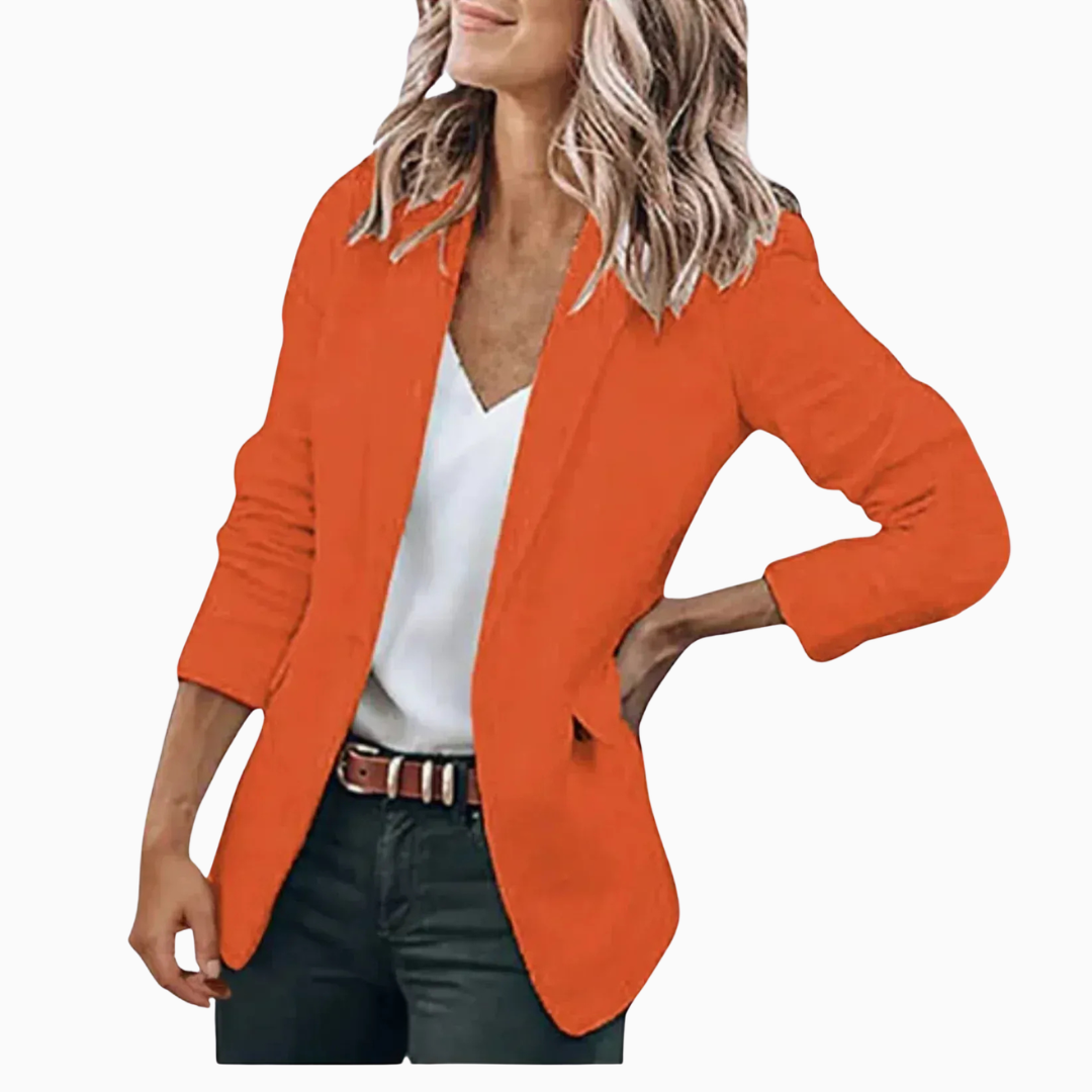 Blazer Femme Fluide Ouvert – Manches 3/4 Tissu Souple | Casual Élégant au Quotidien