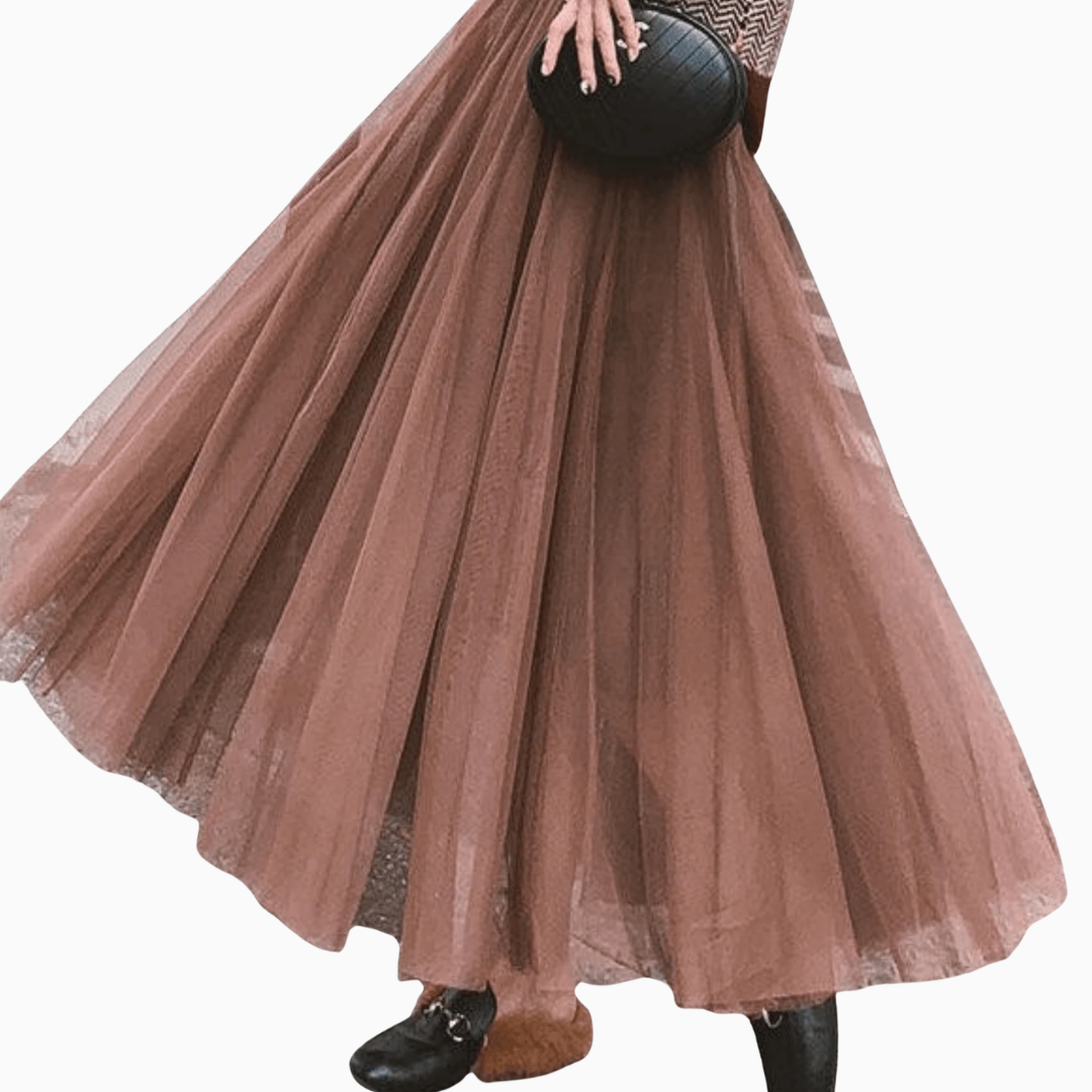 Jupe Longue Tulle Femme – Taille Haute Superposée Fluide | Légère pour les Beaux Jours