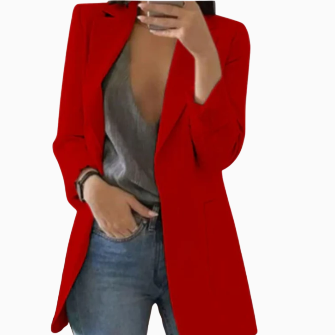 Chiara | Blazer femme coupe longue fluide et élégante pour un style quotidien