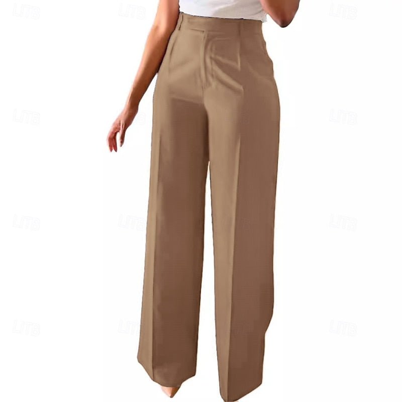 Emery | Elegant High-Waist Straight-Leg Trousers