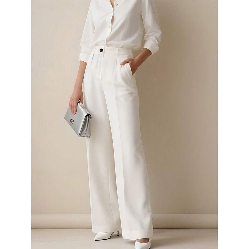 Alaina | Elegant High-Waist Tailored Trousers