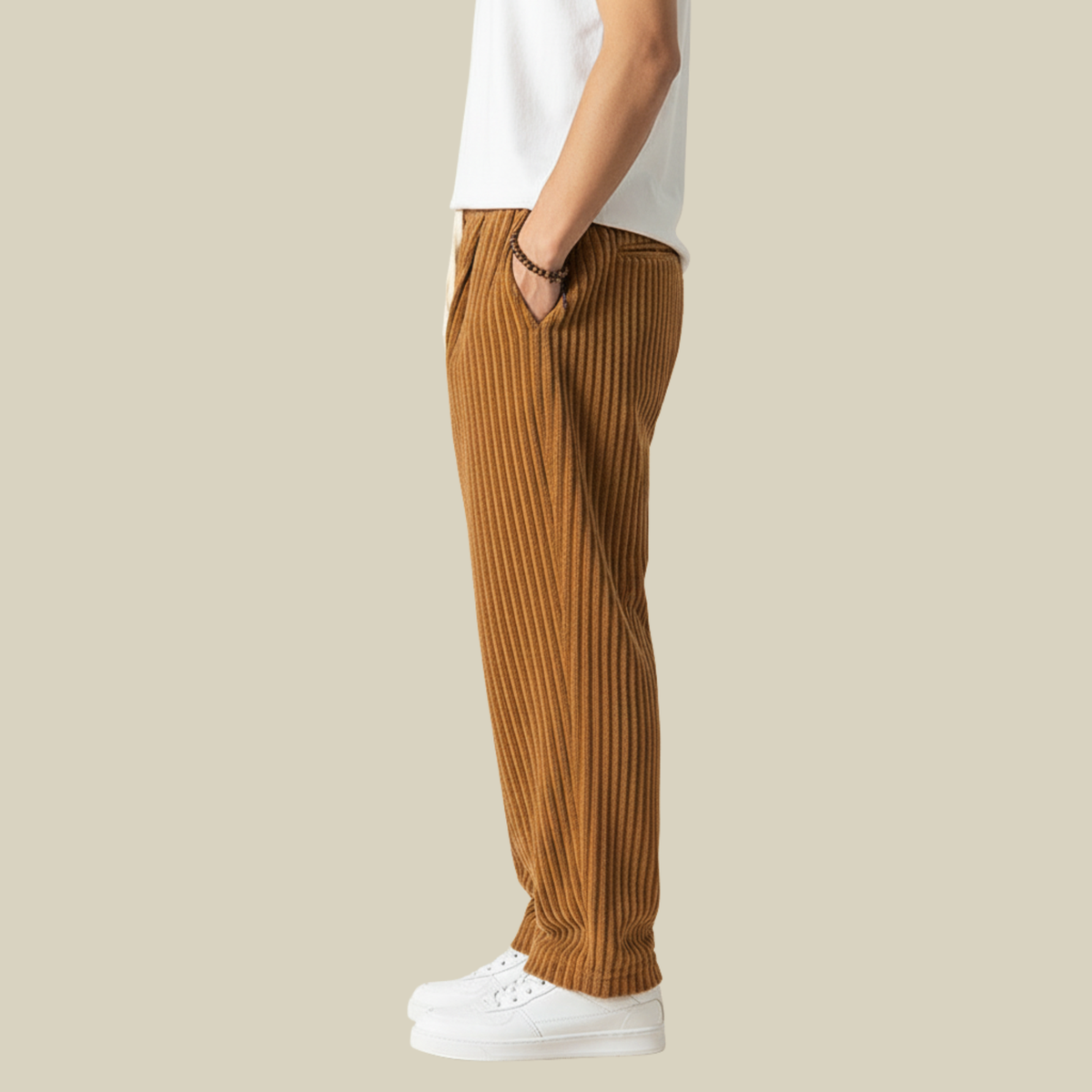 Pantalon Velours Côtelé Homme Taille Élastique – Coupe Confortable | Ryder Pantalon Casual