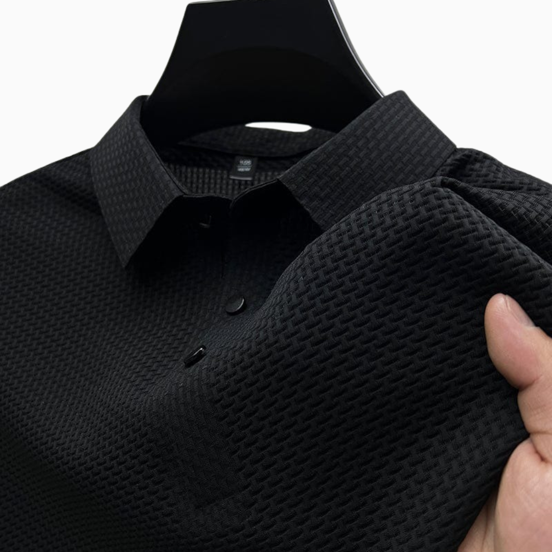 Polo Homme Texturé – Maille Respirante Coupe Moderne | Élégant & Raffiné