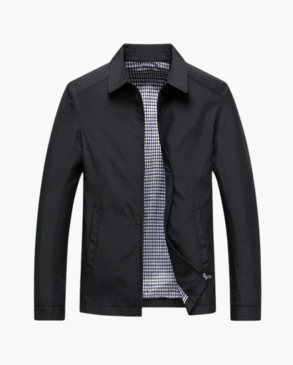 Veste homme zippée - coupe droite avec doublure discrète