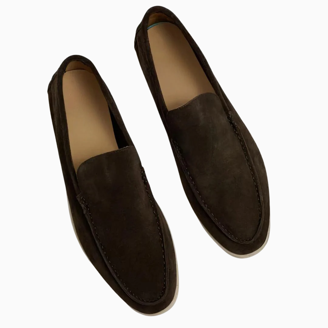 Mocassins Homme Slip-On Suédine – Bout Arrondi Semelle Légère | Casual & Élégant