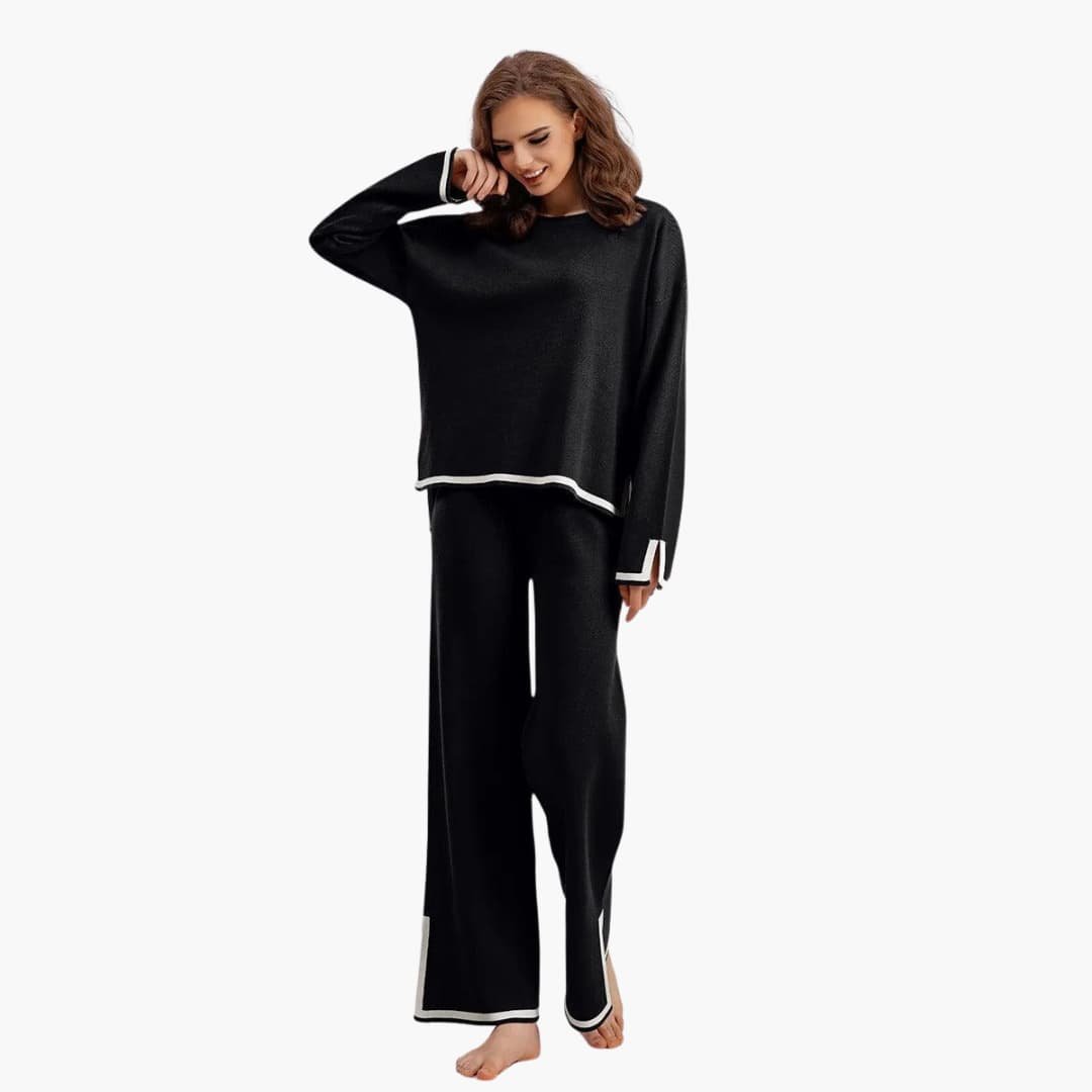 Ensemble Deux Pièces Femme Pull Maille Douce – Taille Unique Confortable | Adeline Hiver