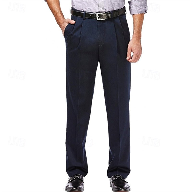 Pantalon à Pinces Homme Classique – Coupe Droite Polyvalente | Justin Pantalon Élégant