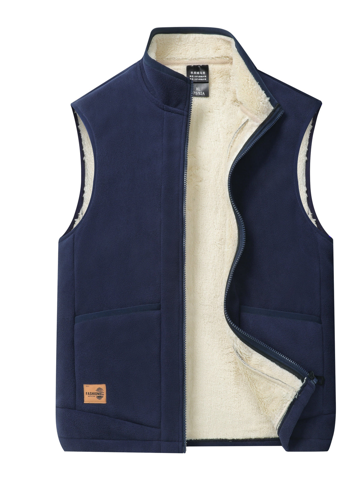 Gilet Homme Sans Manches Doublure Polaire – Fermeture Zippée Poches Zippées | Légèreté & Chaleur