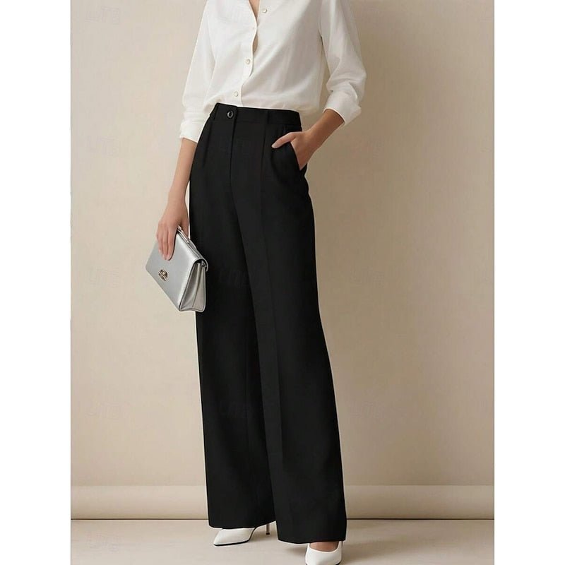 Alaina | Elegant High-Waist Tailored Trousers