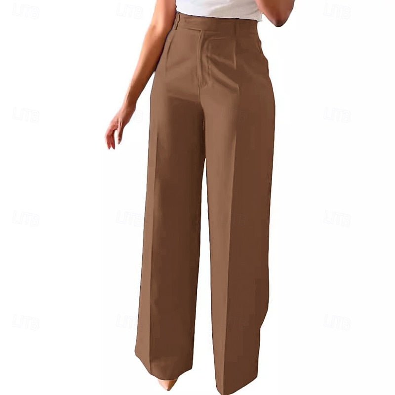 Emery | Elegant High-Waist Straight-Leg Trousers