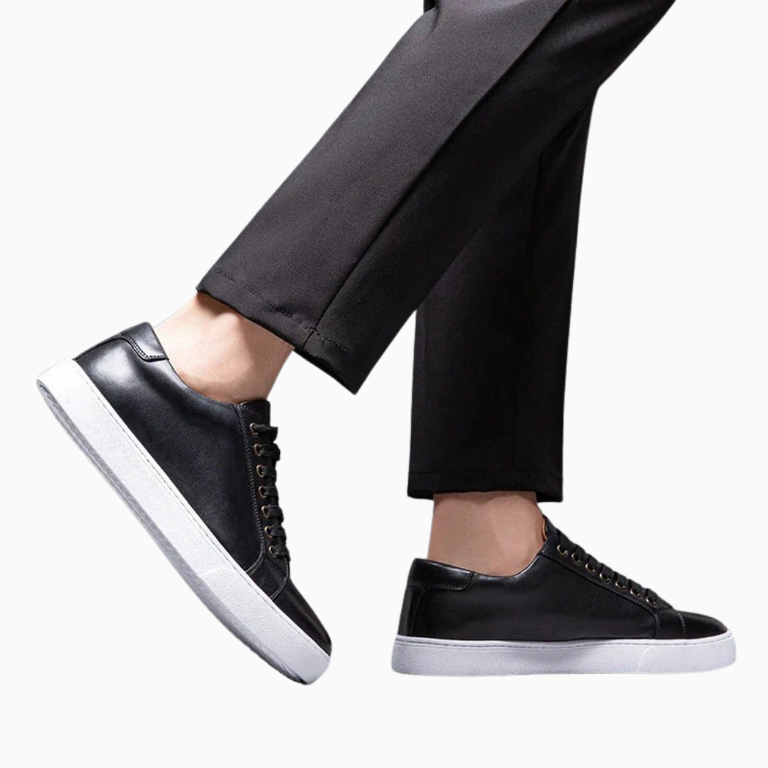 Baskets Homme Basses – Finition Cuir-Look Moderne | Style Casual Chic