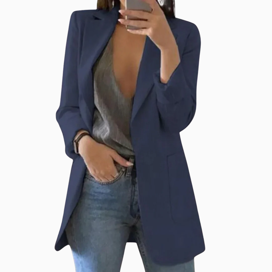 Chiara | Blazer femme coupe longue fluide et élégante pour un style quotidien