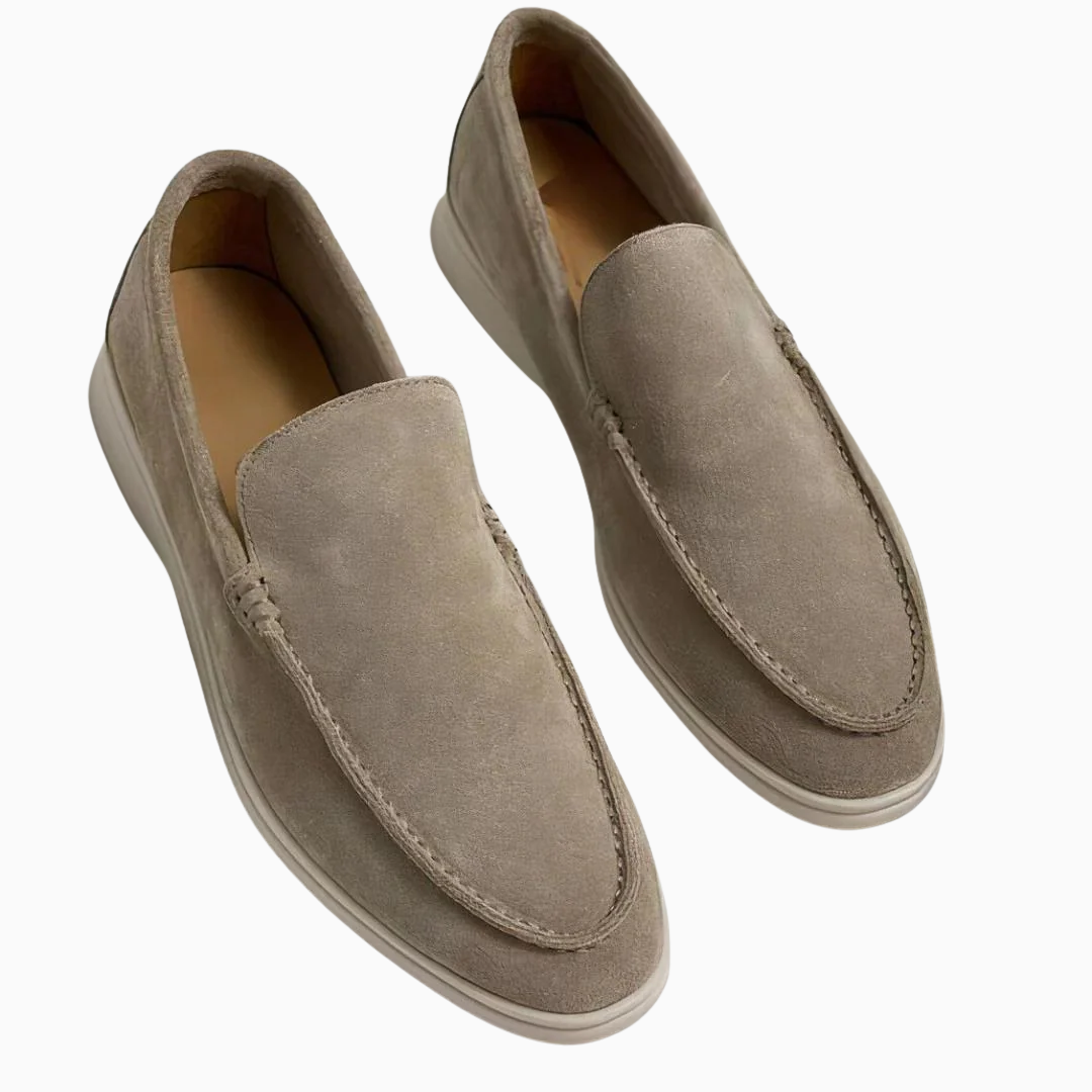 Mocassins Homme Slip-On Suédine – Bout Arrondi Semelle Légère | Casual & Élégant