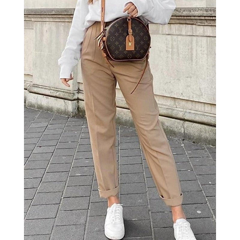 Pantalon Tailleur Femme Taille Haute – Coupe Ajustée Élégante | Nora Pantalon Bureau