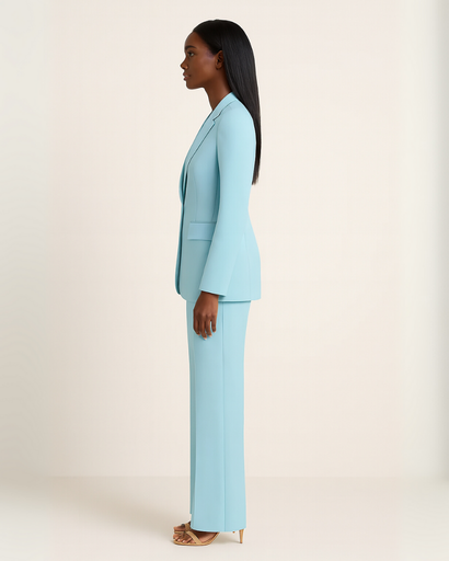 Tailleur femme blazer cintré - pantalon droit assorti