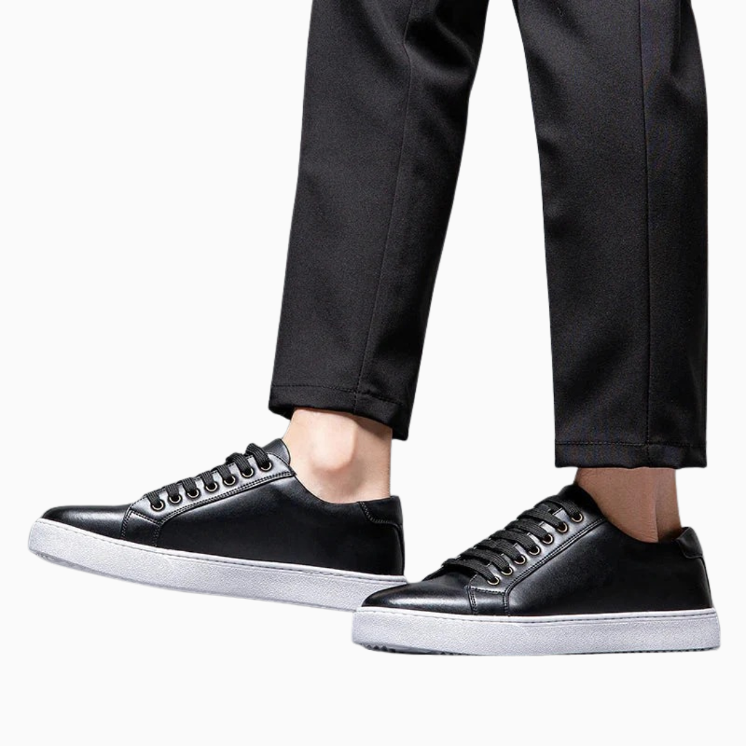Baskets Homme Basses – Finition Cuir-Look Moderne | Style Casual Chic