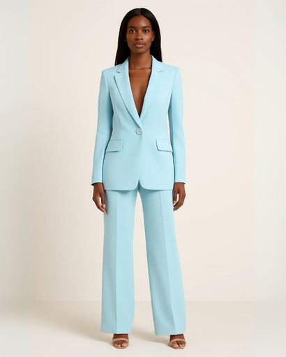 Tailleur femme blazer cintré - pantalon droit assorti