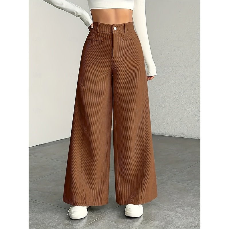 Adalyn | Elegant High-Waist Wide-Leg Trousers