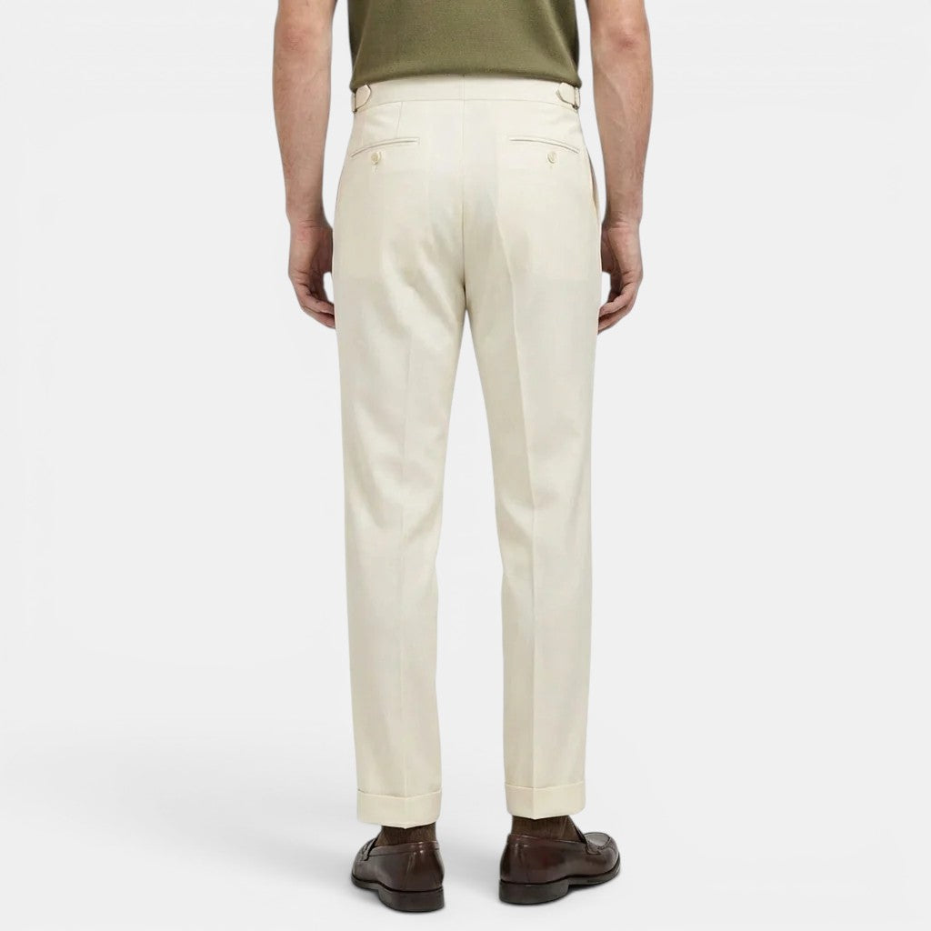 Pantalon Homme Tailleur – Coupe Ajustée Tissu Structuré | Style Élégant Bureau & Soirée