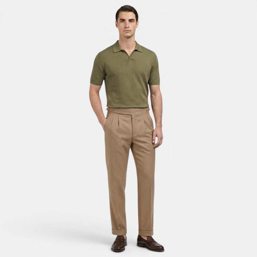 Pantalon Homme Tailleur – Coupe Ajustée Tissu Structuré | Style Élégant Bureau & Soirée