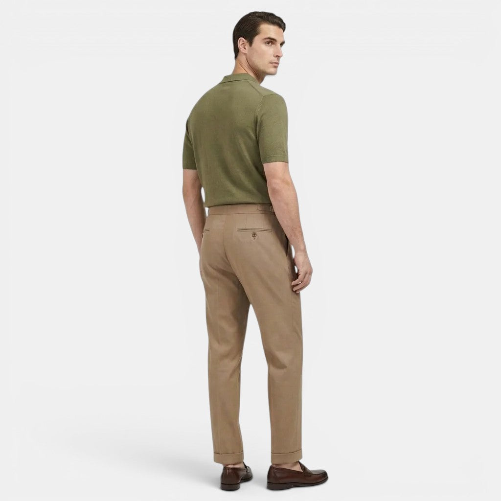 Pantalon Homme Tailleur – Coupe Ajustée Tissu Structuré | Style Élégant Bureau & Soirée