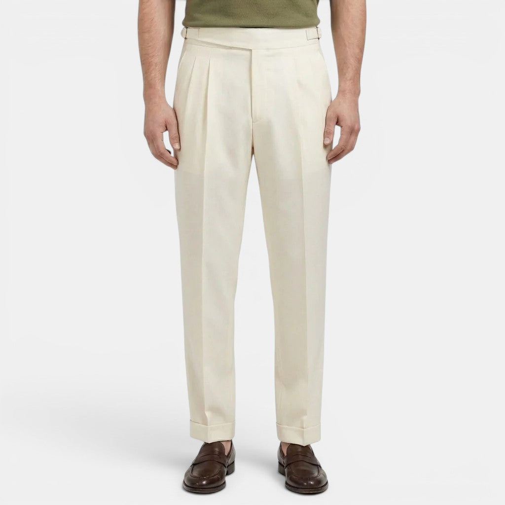 Pantalon Homme Tailleur – Coupe Ajustée Tissu Structuré | Style Élégant Bureau & Soirée