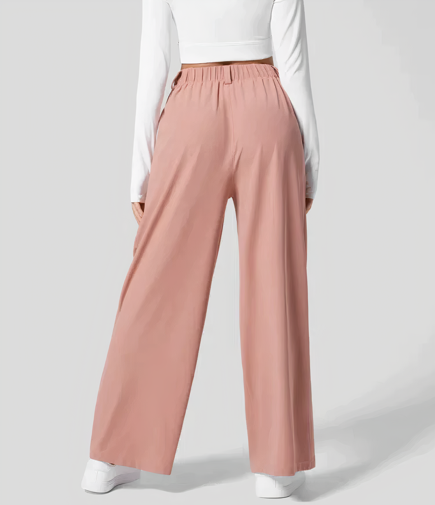 Aurélie pantalon femme à plis avec jambes droites et larges
