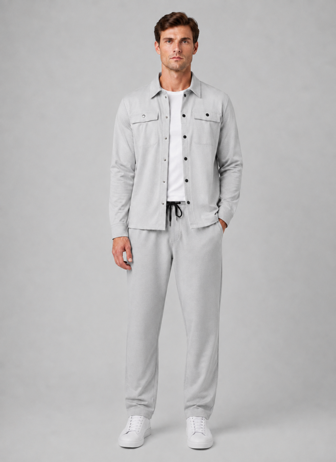Ensemble Co-Ord Homme Overshirt & Pantalon – Coupe Décontractée | Style Casual Smart Automne