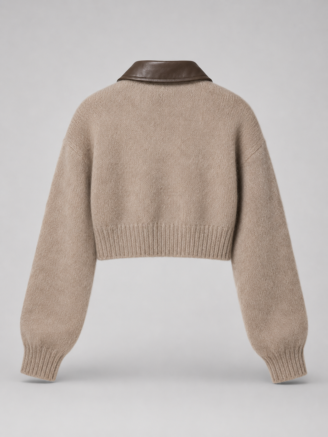 Cardigan Court Femme Zippé Maille Bouclée – Coupe Boxy | Layering Cosy Automne Hiver