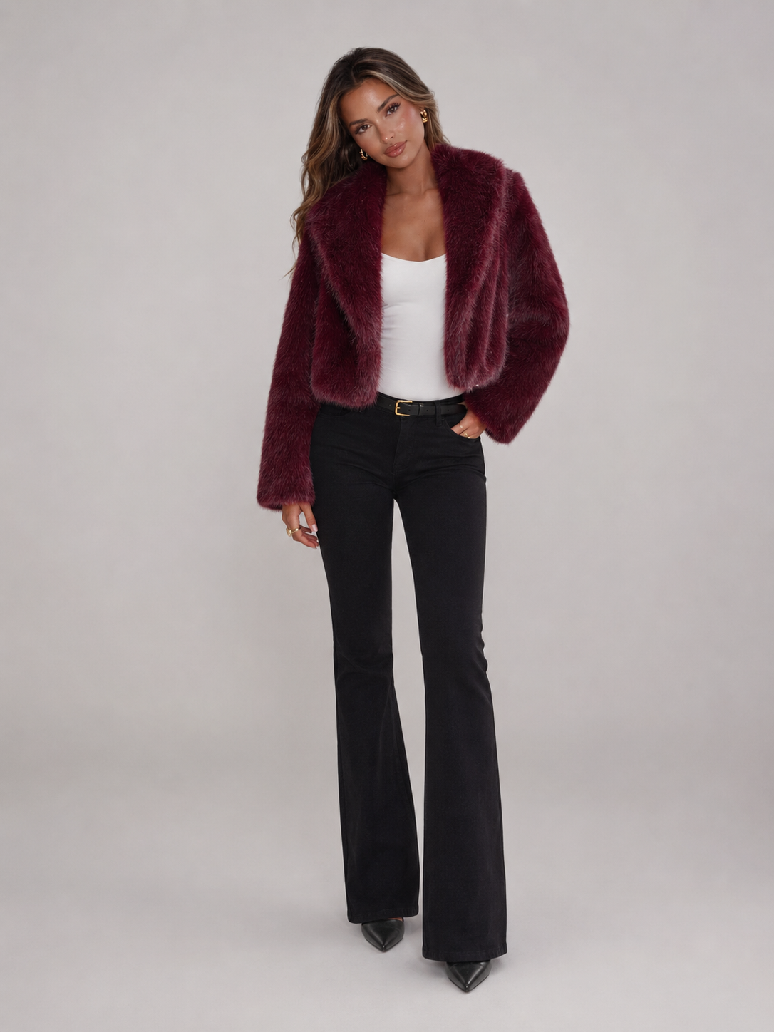 Veste Courte Femme Fourrure Synthétique Renard – Coupe Cropped | Glamour & Audace Hiver
