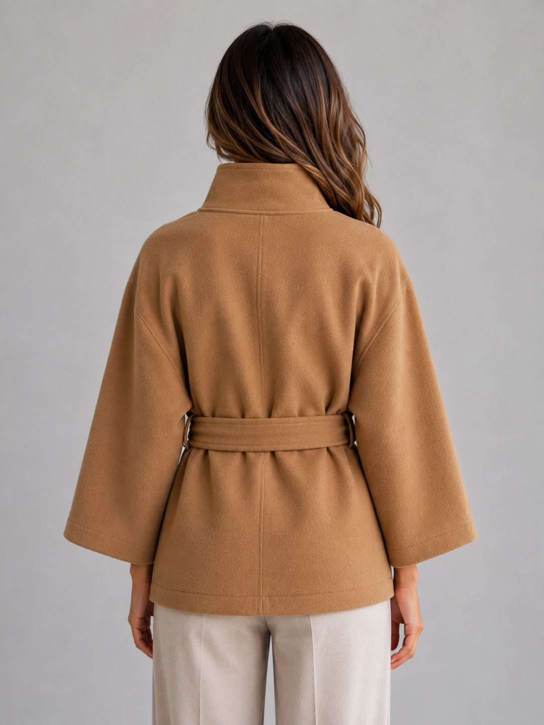 Veste Cape Femme Ceinturée – Coupe Élégante Sans Manches | Style Sophistiqué Automne Hiver