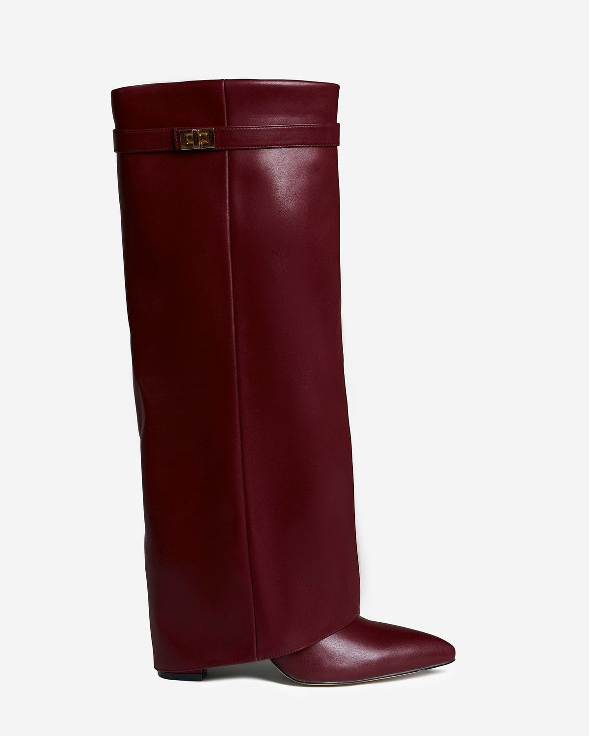 Bottes Hautes Femme Cuir Talon Bloc – Tige Genoux Fermeture Latérale | Lavista Bordeaux