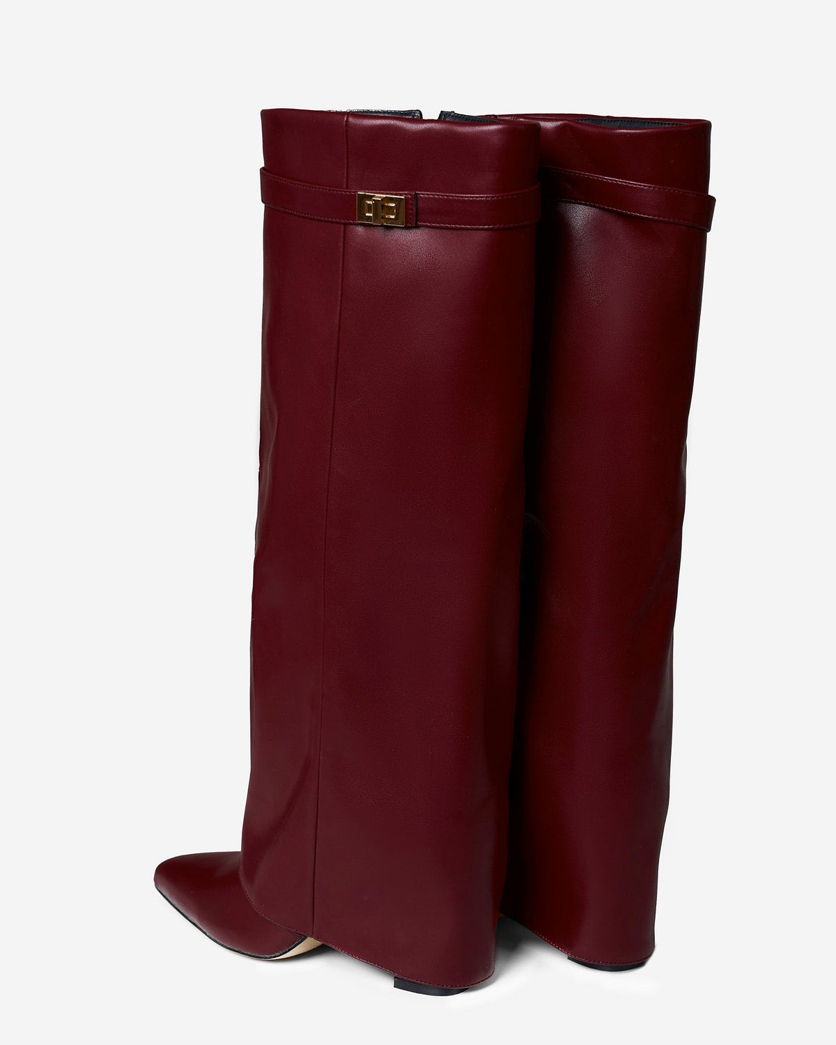 Bottes Hautes Femme Cuir Talon Bloc – Tige Genoux Fermeture Latérale | Lavista Bordeaux