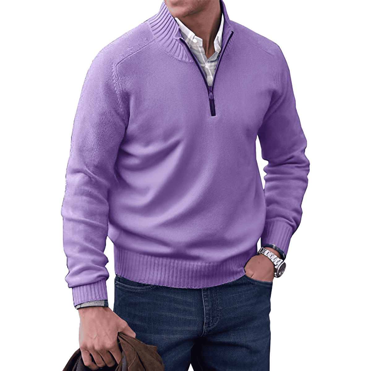 Pull Homme Cachemire – Coupe Classique Manches Longues | Luxe & Confort Hiver