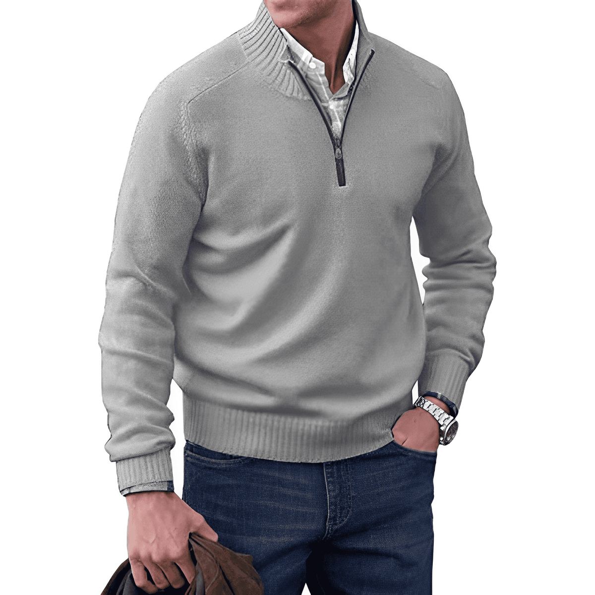Pull Homme Cachemire – Coupe Classique Manches Longues | Luxe & Confort Hiver