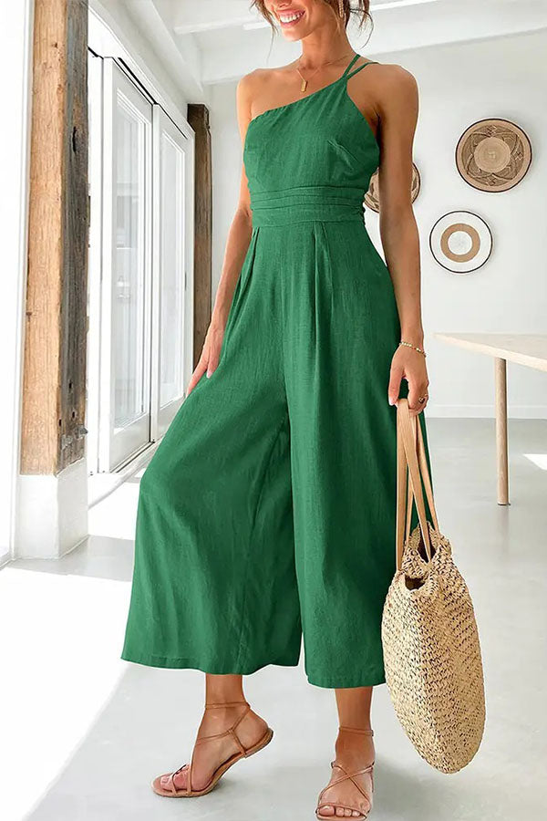 Elara | combinaison femme asymétrique à jambes larges