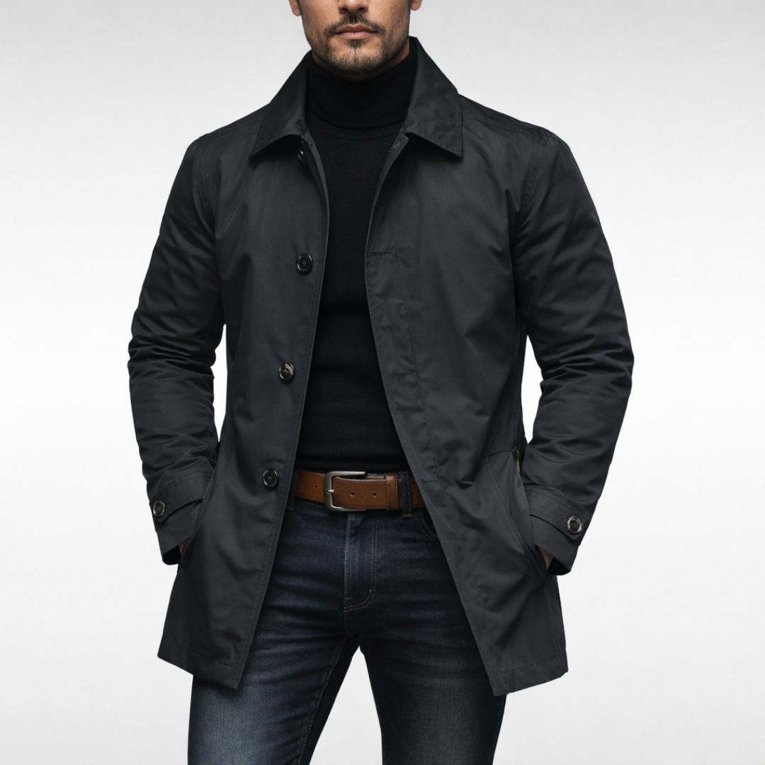 Veste Homme Col Revers Multi-Poches – Blouson Mi-Saison Boutonné Coupe Ample | Style Urbain Casual