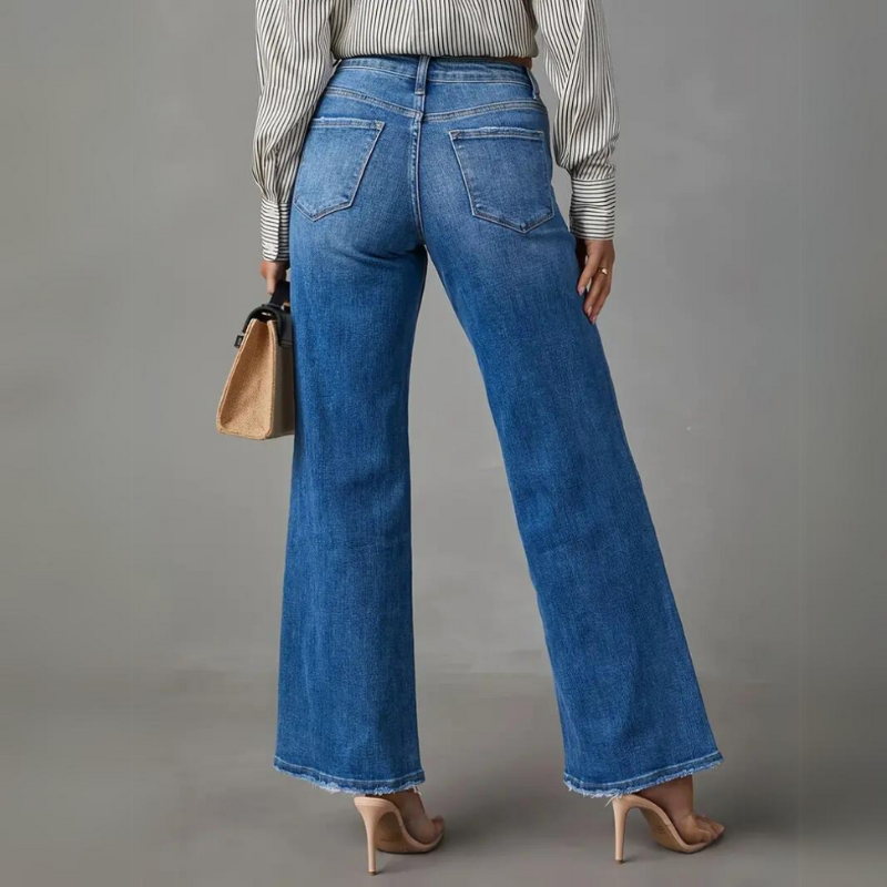 Juliette | jean culotte femme à taille haute et jambes larges