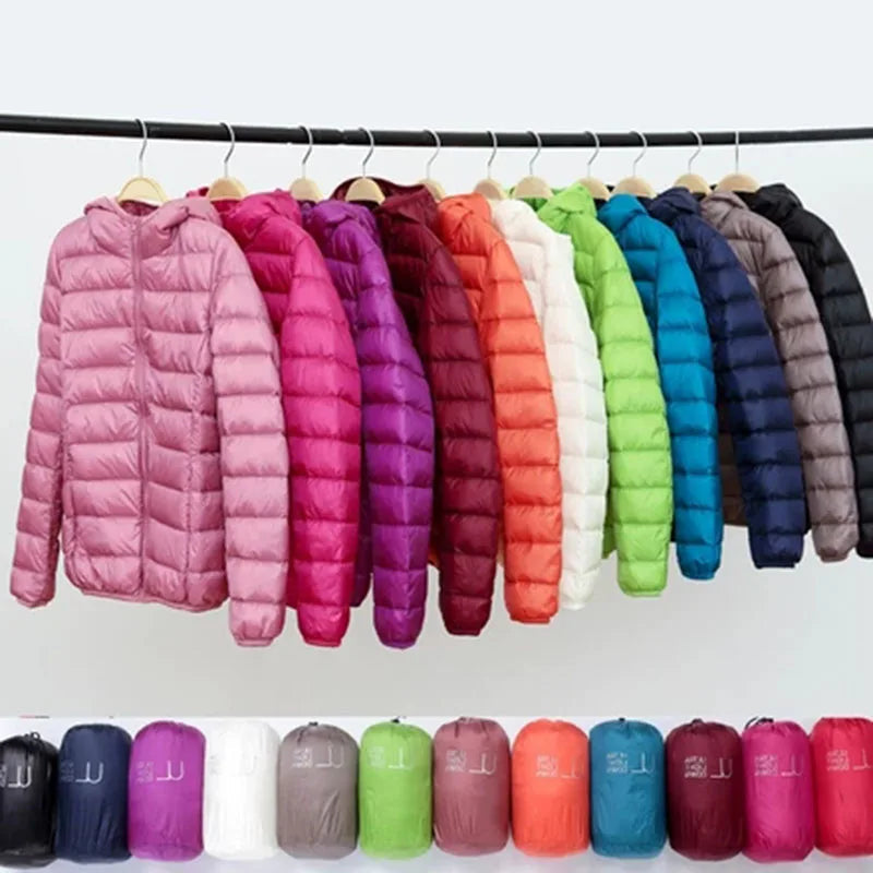 Doudoune Femme Ultra-Légère Capuche – Rembourrage Duvet Fermeture Zippée | Chaleur & Praticité