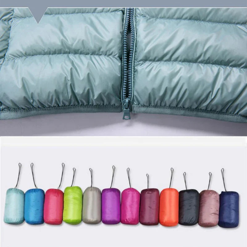 Doudoune Femme Ultra-Légère Capuche – Rembourrage Duvet Fermeture Zippée | Chaleur & Praticité