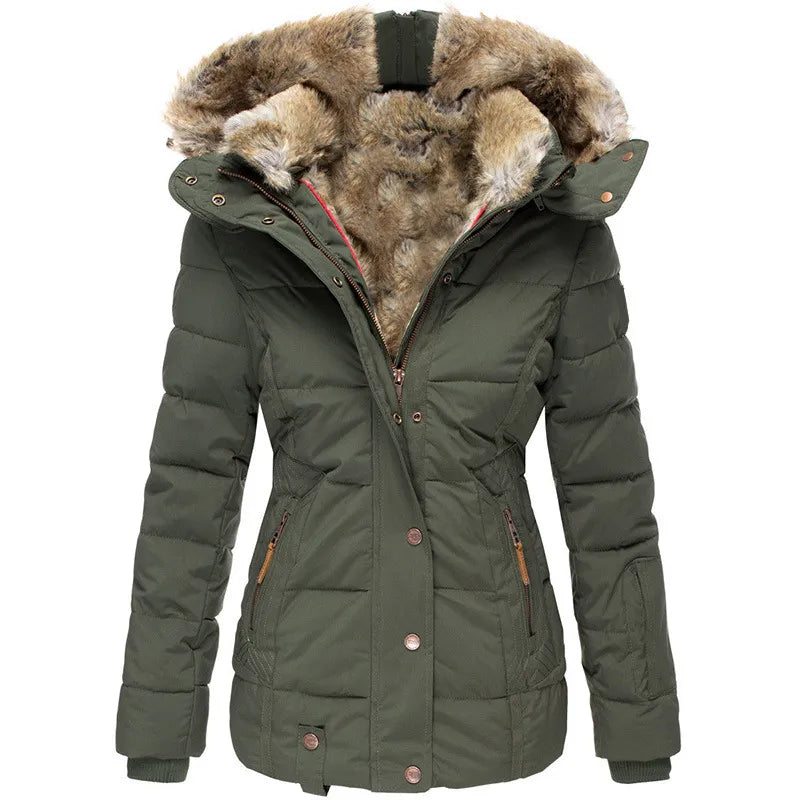 Parka Femme Imperméable – Capuche Fausse Fourrure Doublure Polaire | Chaud & Élégant Hiver